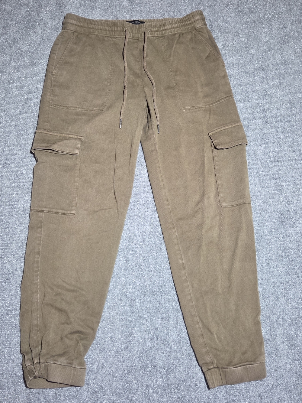 Banana Republic Woven Jogger Pants Mens Small Heritage Olive Cargo Drawstring